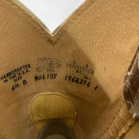 Justin Bent Rail 11" Distressed Tan Cowboy Boots BRL107 Wms EXCELLENT COND - Picture 12 of 13